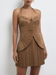 SORAYA PLEATED MINI DRESS