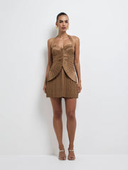 SORAYA PLEATED MINI DRESS