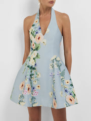 ELODIE BOTANICAL MINI DRESS