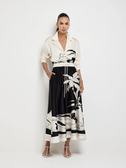 MIDNIGHT PALMS SKIRT